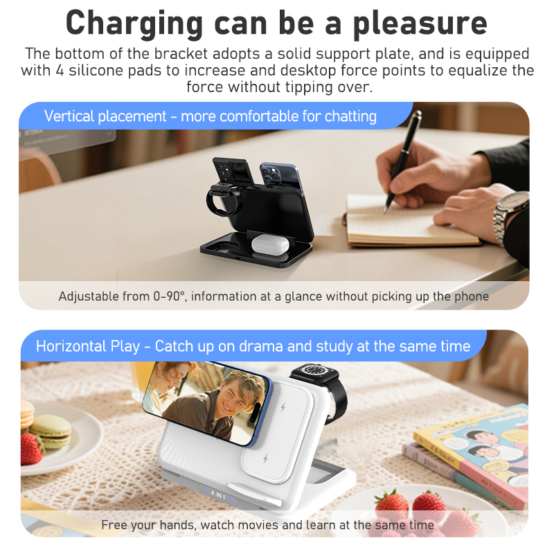 4 in 1 Dual Phone Wireless Cha - Smartwatch Watches Xiaomi recension och pris
