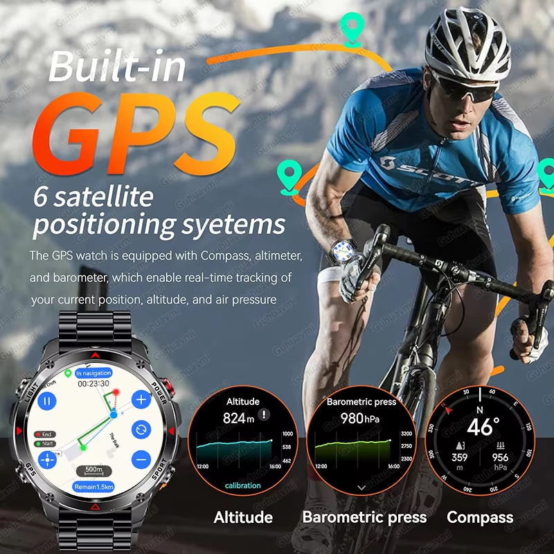 Military 540mAh GPS Smart Watc - Smartwatch Military Watches For Men recension och pris
