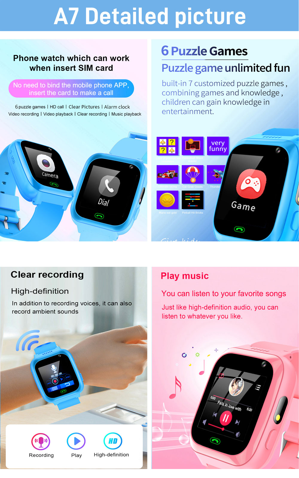 2G 4G Kids Smart Watch Phone G - Smartwatch Watches For Kid Girl recension och pris