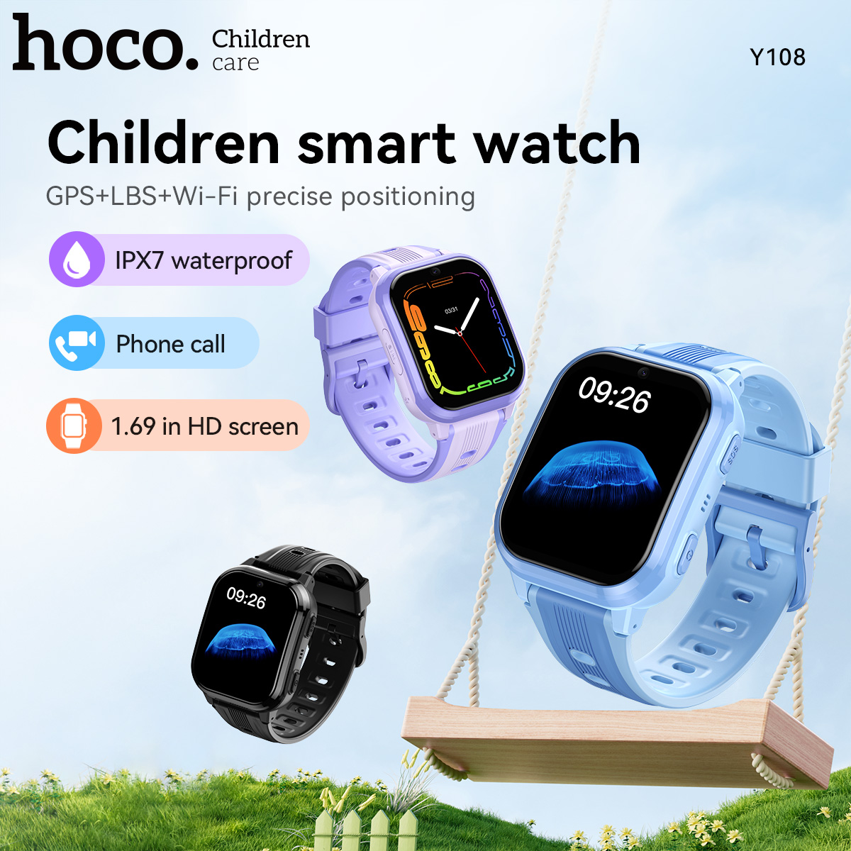 HOCO Y108 1.69inch HD LCD Curv - Smartwatch Watches For Kid Girl recension och pris